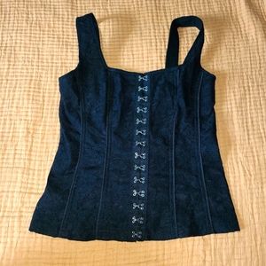 Hot Topic Royal Bones By Tripp NYC Black Lace Corset Top
